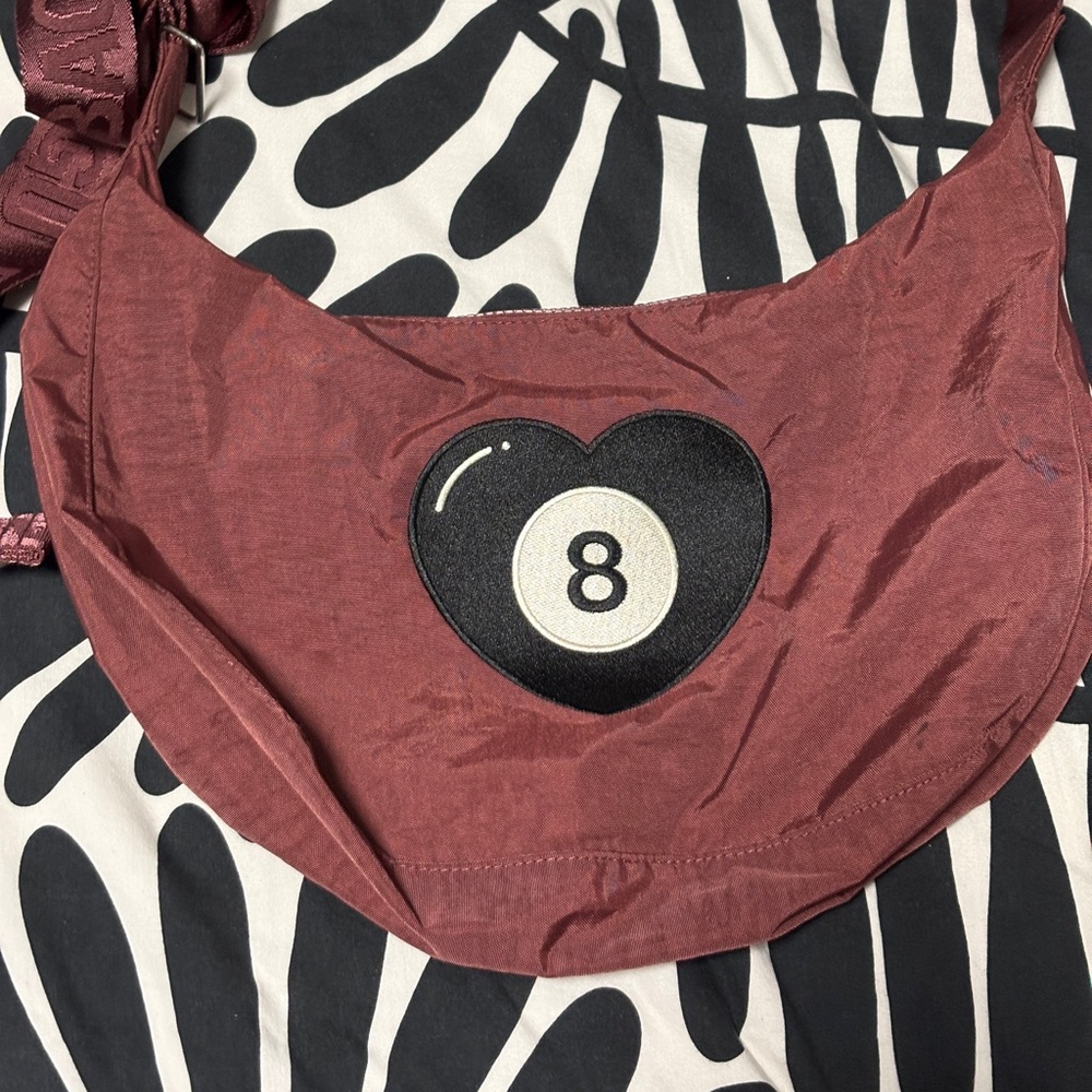 BAGGU Red Heart 8 Ball Crescent Bag- UO exclusive 
Used Like new